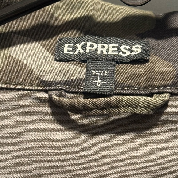 Express Green and Brown Military Field Jacket - Picture 2 of 3